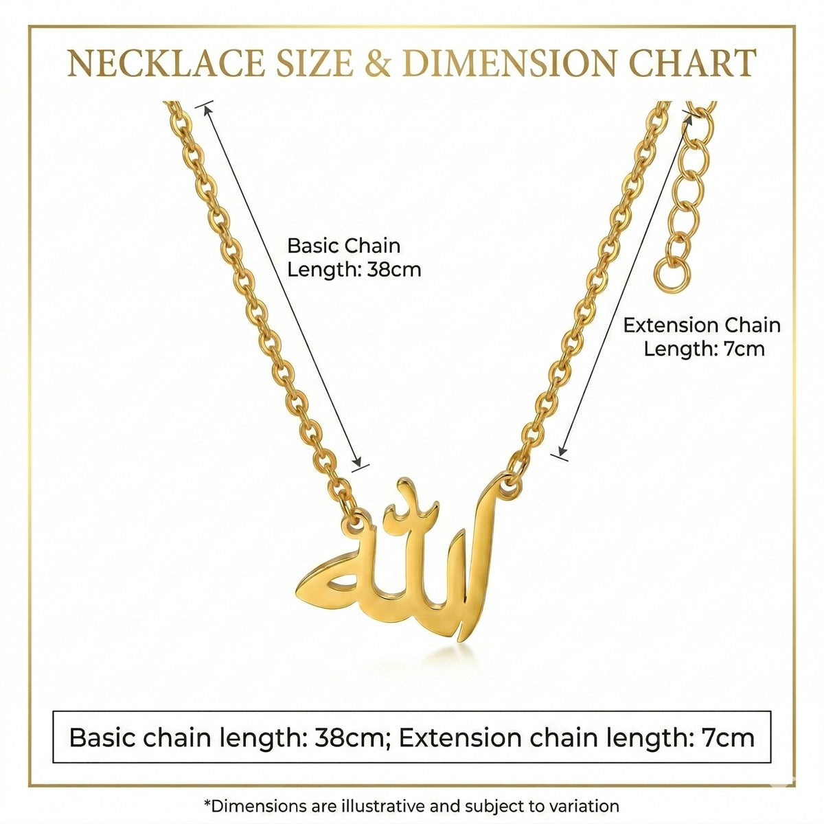 Arabic Necklace Muslim Islamic Jewelry