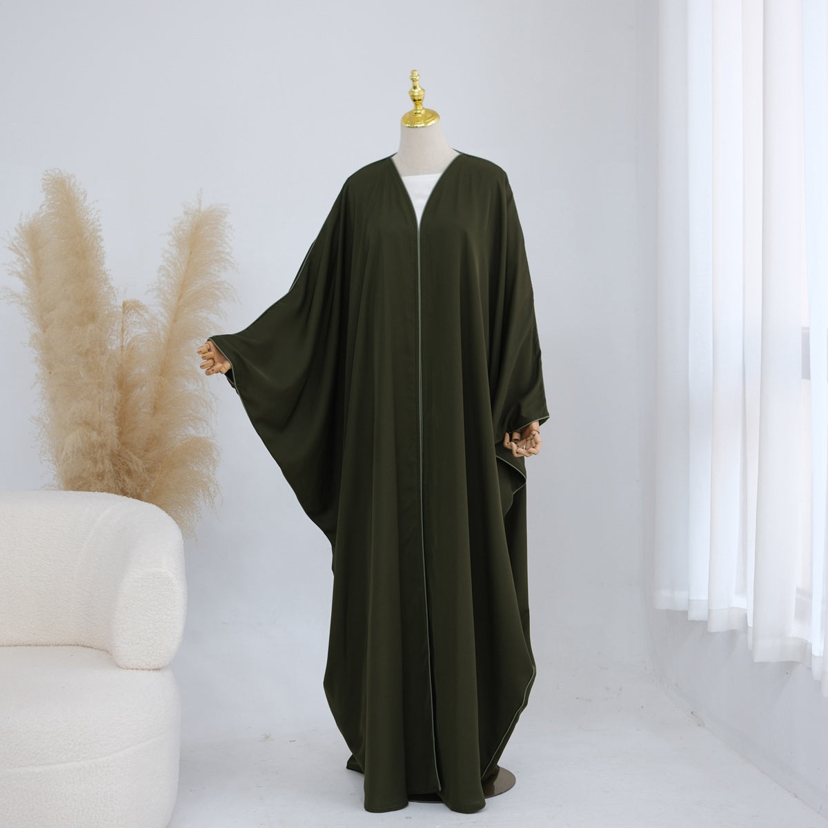 Muslim Women Nida Cardigan Open Abaya Dress - Modest Fashion - #261193
