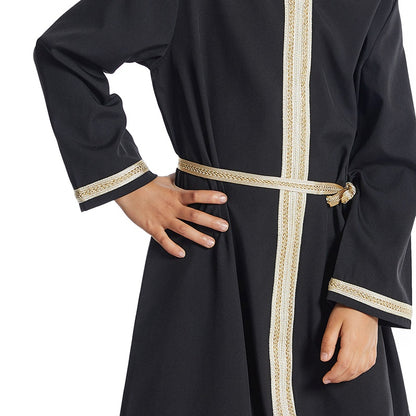 Middle East Arab Girl Hooded Abaya Dress
