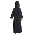 Middle East Arab Girl Hooded Abaya Dress
