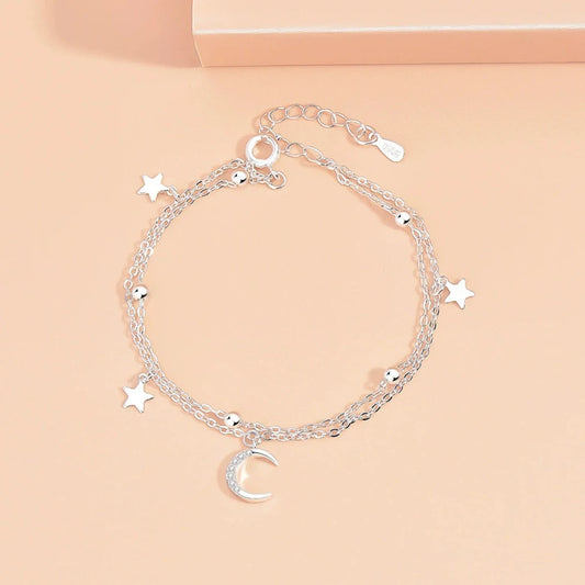 Moon And Star Bracelet With Box #UNLSXY