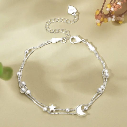 Moon And Star Bracelet With Box #UNSCXY