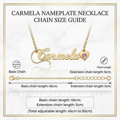 قلادة اسم شخصية باللغتين العربية والإنجليزية مع حجر الميلاد #3ZX