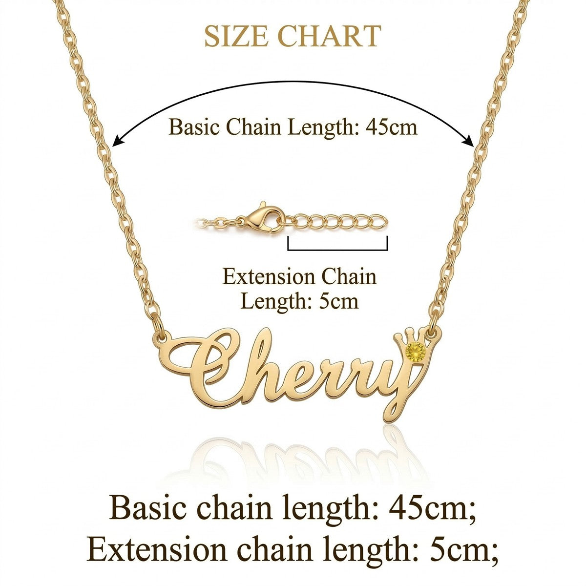 Custom Personalized Arabic & English Name Necklace With Birthstone #4ZX