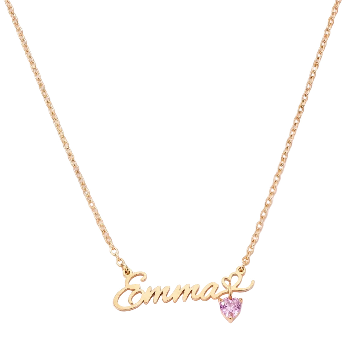 Personalized Name Necklace with Birthstone #L090409