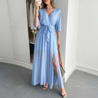 Printed Waist Dress #252393