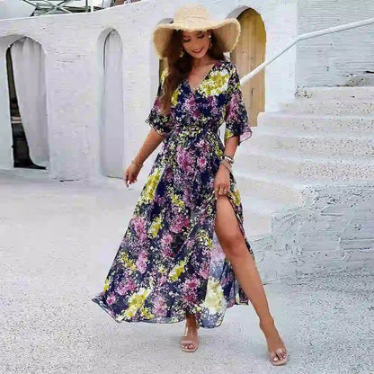 Printed Waist Dress #252393