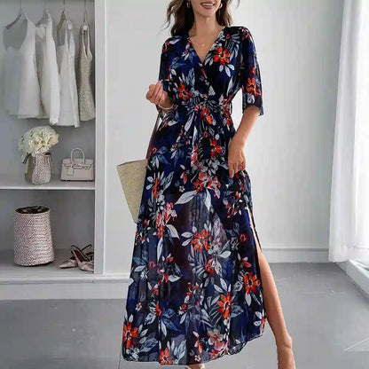 Printed Waist Dress #252393