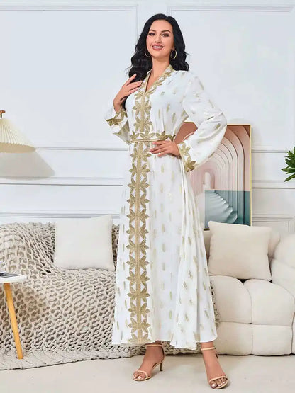 قفطان العيد البرونزي للحفلات والزفاف #25157