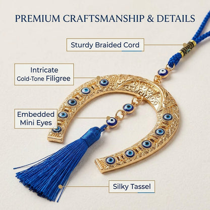 Blue Evil Eye Decor Wall Hanging Ornament Door Hanger Home Protection #EBE22