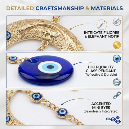 Blue Evil Eye Decor Wall Hanging Ornament Door Hanger Home Protection #EBE21