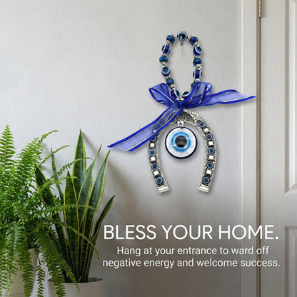 Blue Evil Eye Decor Wall Hanging Ornament Door Hanger Home Protection #EBE081
