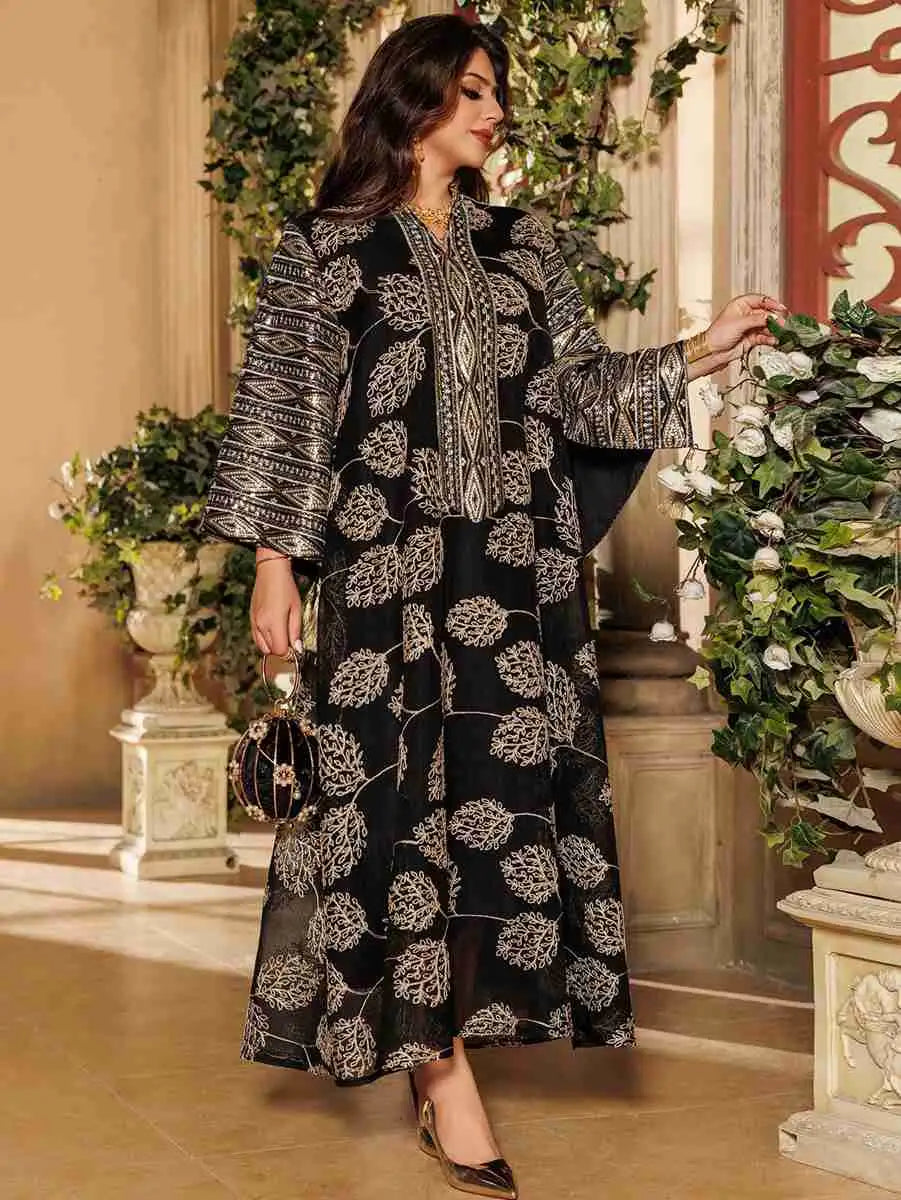 Sequins Embroidery Doris Eid Caftan Kaftan Dress #25423