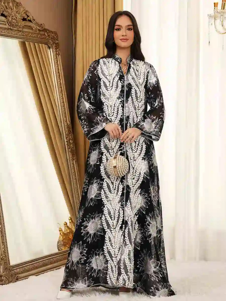 Eid Dress Embroidery Jalabiya Caftan Kaftan Dress #25498