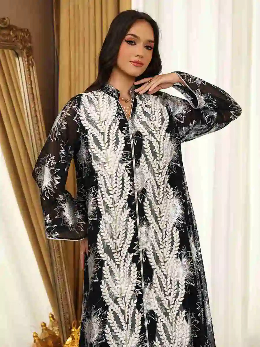 Eid Dress Embroidery Jalabiya Caftan Kaftan Dress #25498