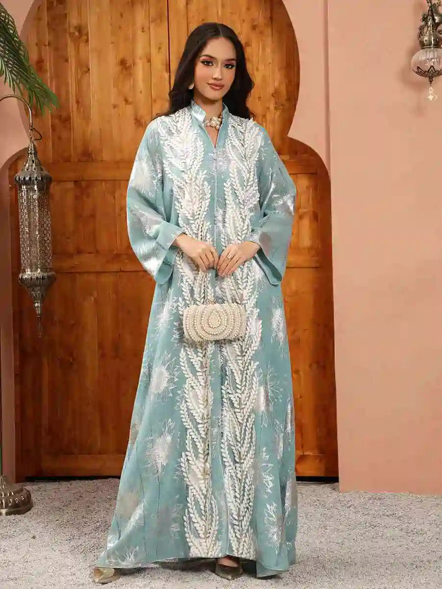 Eid Dress Embroidery Jalabiya Caftan Kaftan Dress #25498