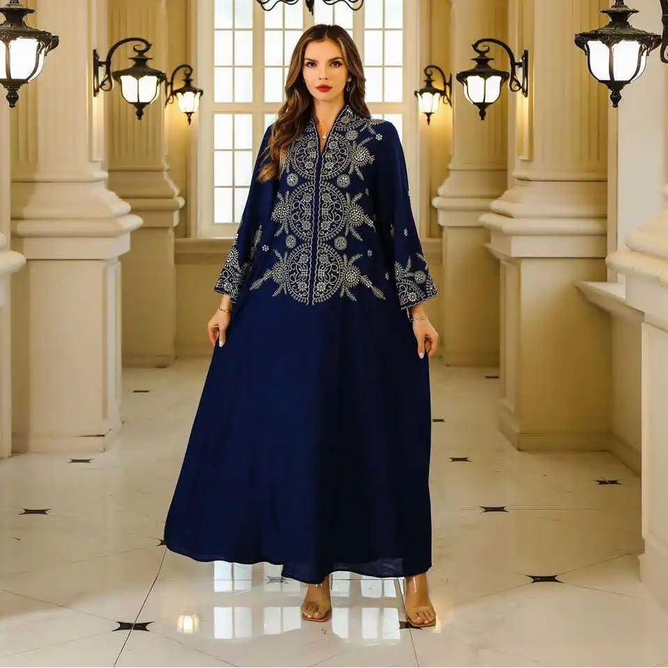 Eid Sequins Embroidery Caftan Kaftan Dress #25S021