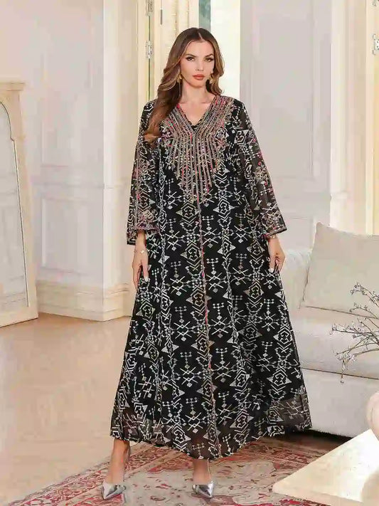 Eid Dress Embroidery Middle East Arab Caftan Kaftan Dress #25131