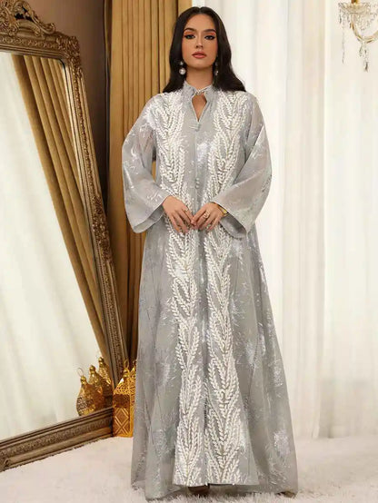 Eid Dress Embroidery Jalabiya Caftan Kaftan Dress #25498