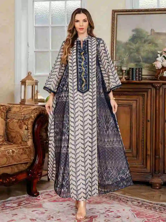 Eid Arab Middle East Embroidery Caftan Kaftan Dress #25S166