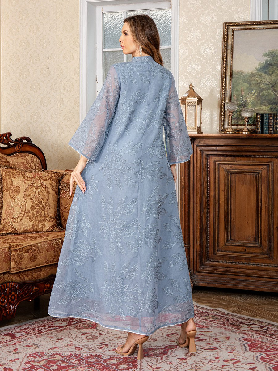 Eid Embroidery Sequins Caftan Kaftan Dress #26S169