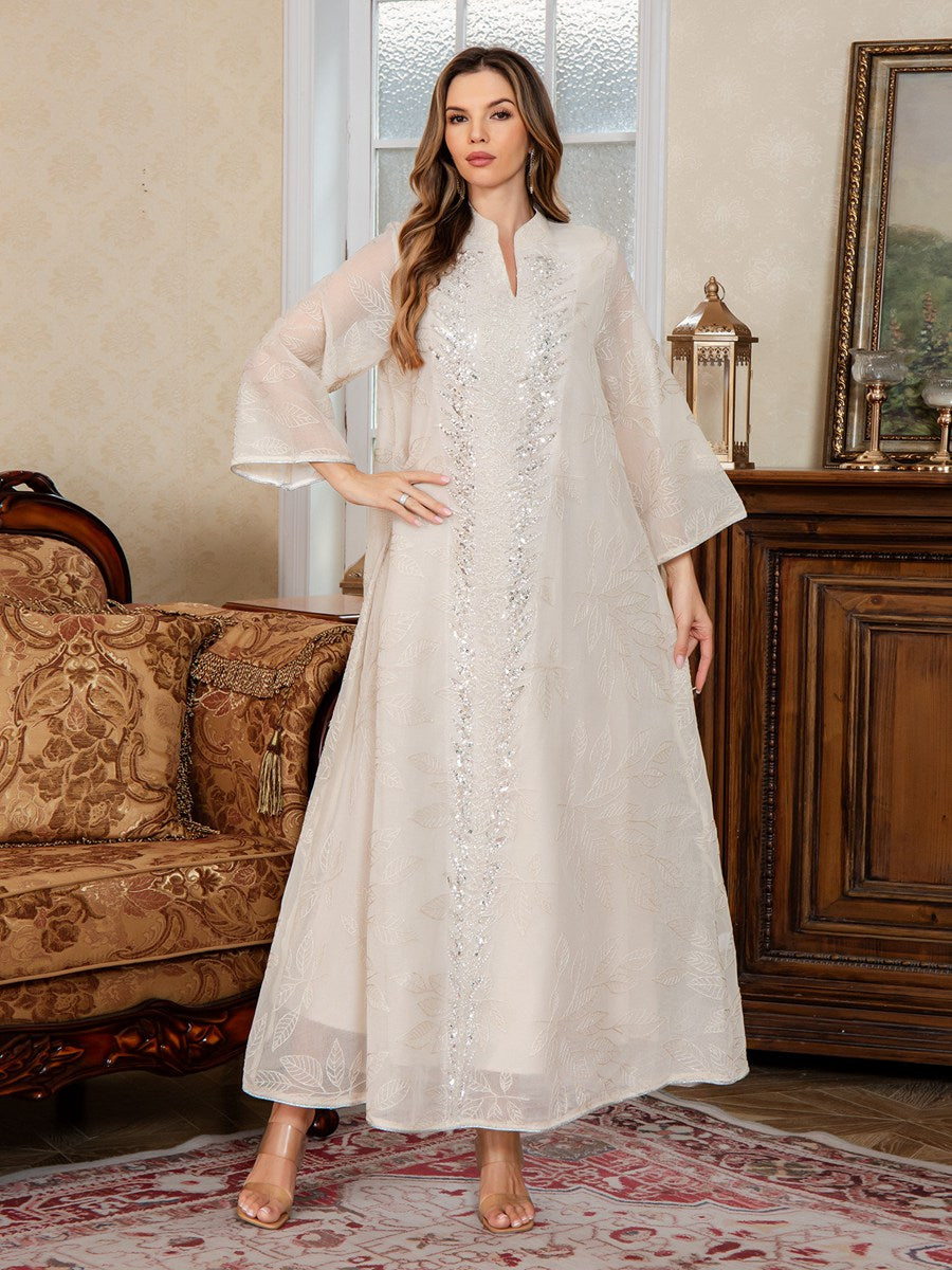 Eid Embroidery Sequins Caftan Kaftan Dress #26S169