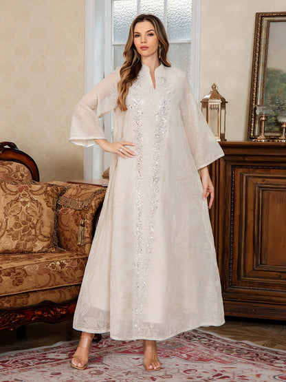 Eid Embroidery Sequins Caftan Kaftan Dress #26S169
