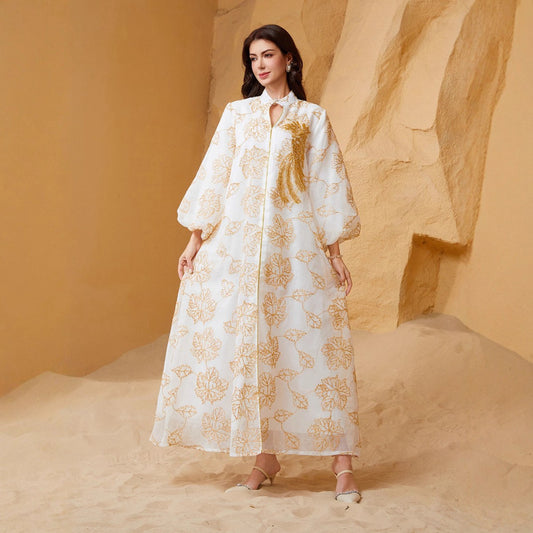 Eid Sequins Applique Dress Caftan Kaftan Dress #26S67