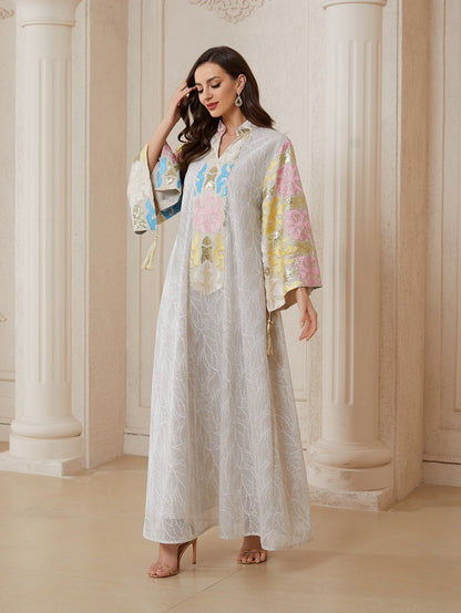 Eid Embroidery Caftan Kaftan Dress Jalabiya #26N152