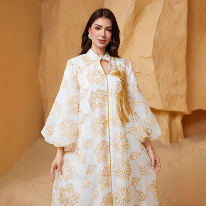 Eid Sequins Applique Dress Caftan Kaftan Dress #26S67