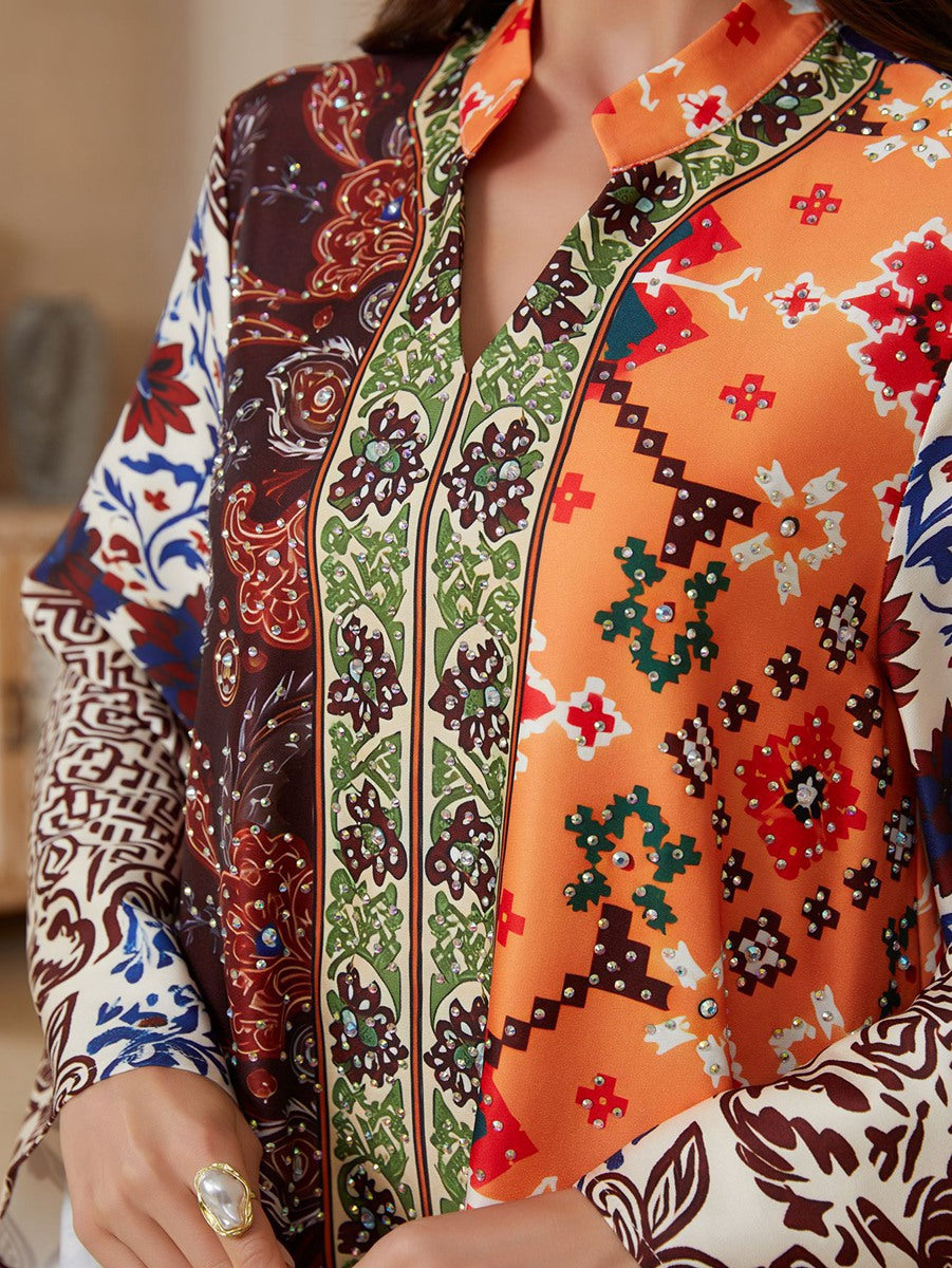 فستان قفطان مطبوع للعيد #26S2617