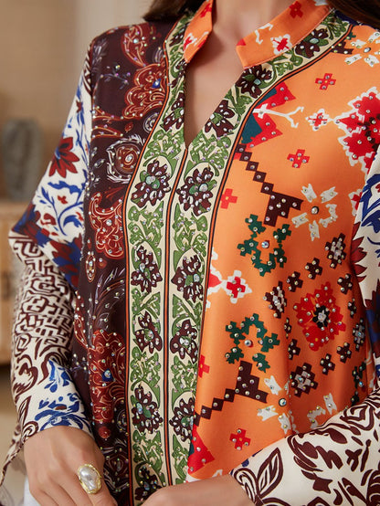 فستان قفطان مطبوع للعيد #26S2617