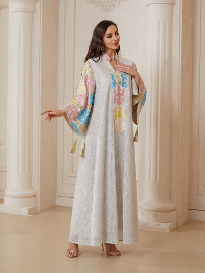 Eid Embroidery Caftan Kaftan Dress Jalabiya #26N152