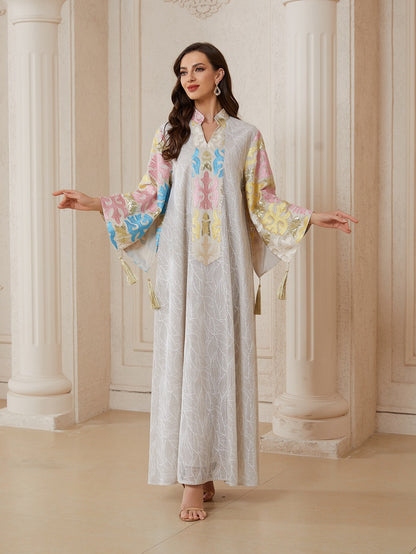 Eid Embroidery Caftan Kaftan Dress Jalabiya #26N152