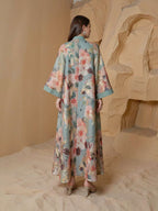 Eid Sequins Printed Dress Muslim Women Caftan Kaftan Dress #25S191