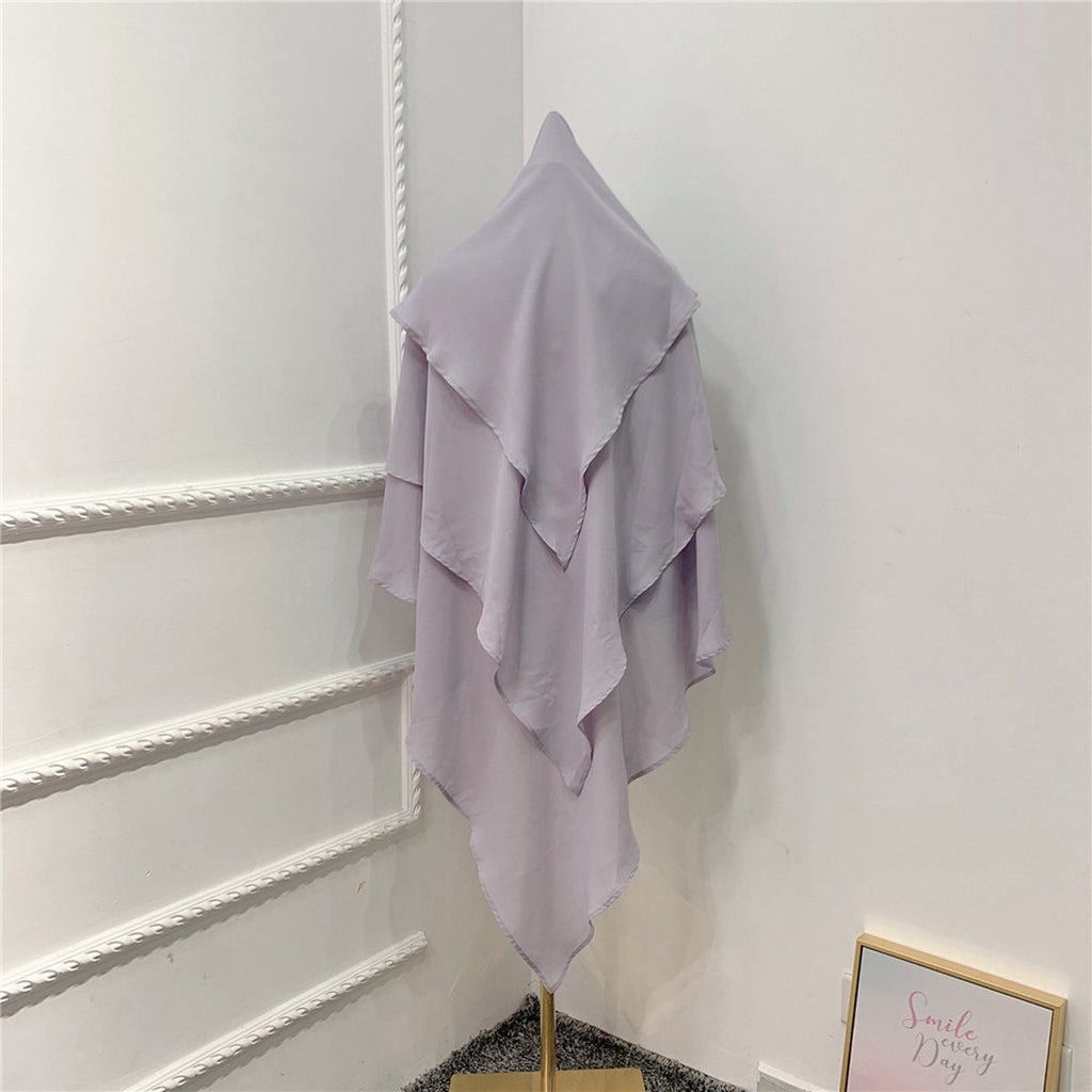 Muslim Women 3 Layer Long Khimar Nikah And Prayer Khimar #26H903