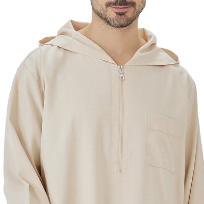 Islamic Muslim Arabic Hooded  Thobe Jubba Djellaba For Men #26T848