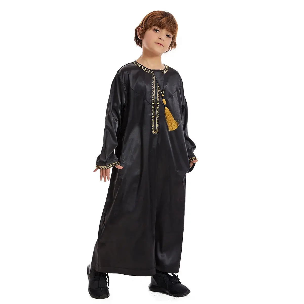 Tassel Middle East Child Arab Boy Thobe Thawb Clothing