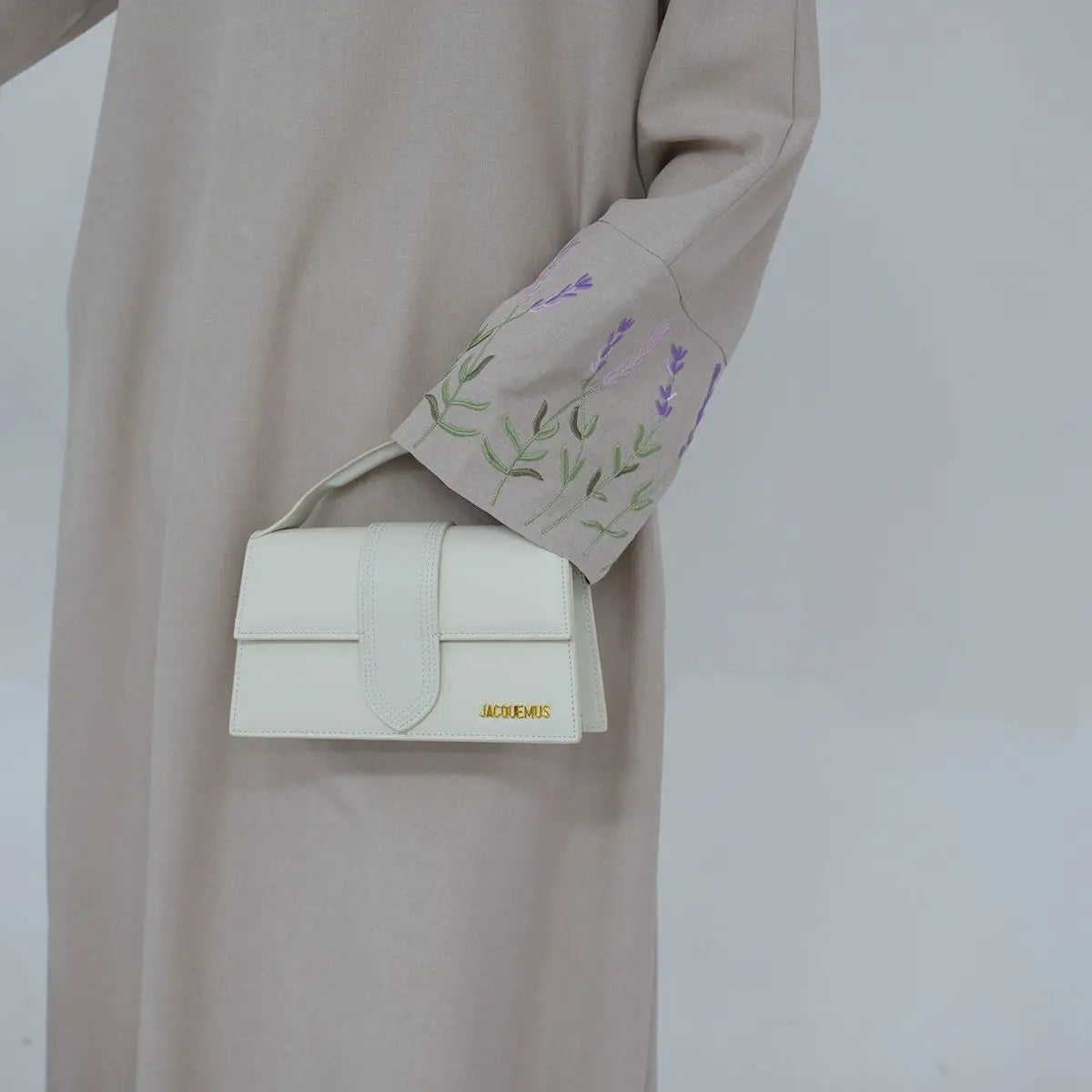 Flower Embroidery Abaya Dress