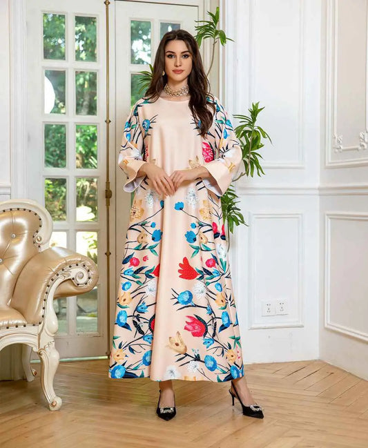 Eid Dress Arab Printed Kaftan Caftan Abaya Dress
