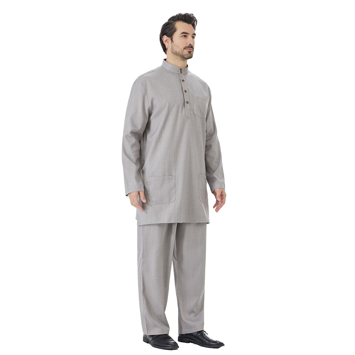 2 Pieces Set Muslim Arab Men Clothing Tops And Pants Suit Set #26T850