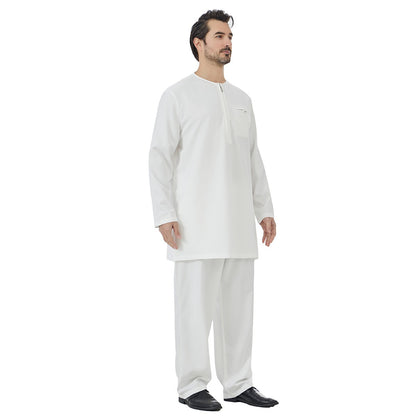 2 Pieces Set Muslim Arab Men Clothing Tops And Pants Suit Set #26T850