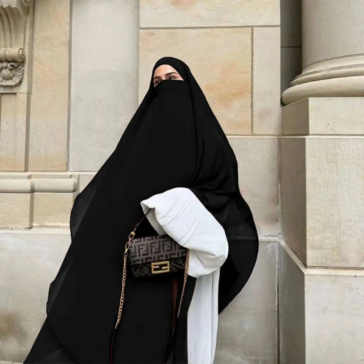 نقاب طويل مع خمار
