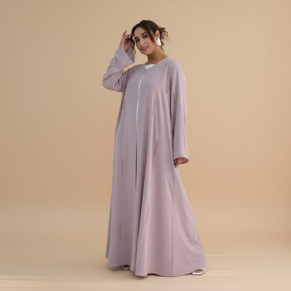 Hand beading Open Abaya Dress For Women - Coffee/Black/Dark Gray/Pink - #261106