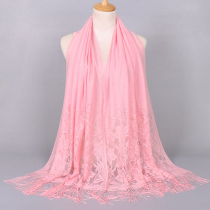 Muslim Women Lace Hollow Tassel Hijab Scarf #26VS069