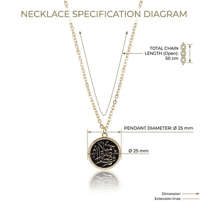 Arabic Calligraphy Colorful Necklace Jewelry