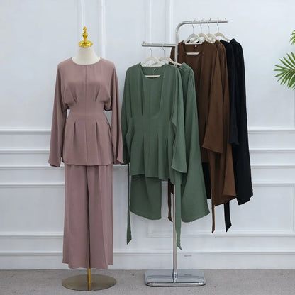 Muslim Women Daily Wear 2 Pieces Set Tops And Pants Set #251094