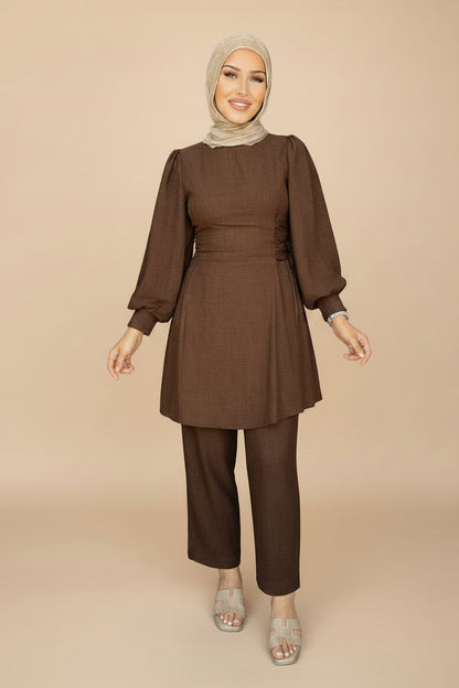 Muslim Women 2 Pieces Tops And Pants Suit Set - Daily Wear - #261215