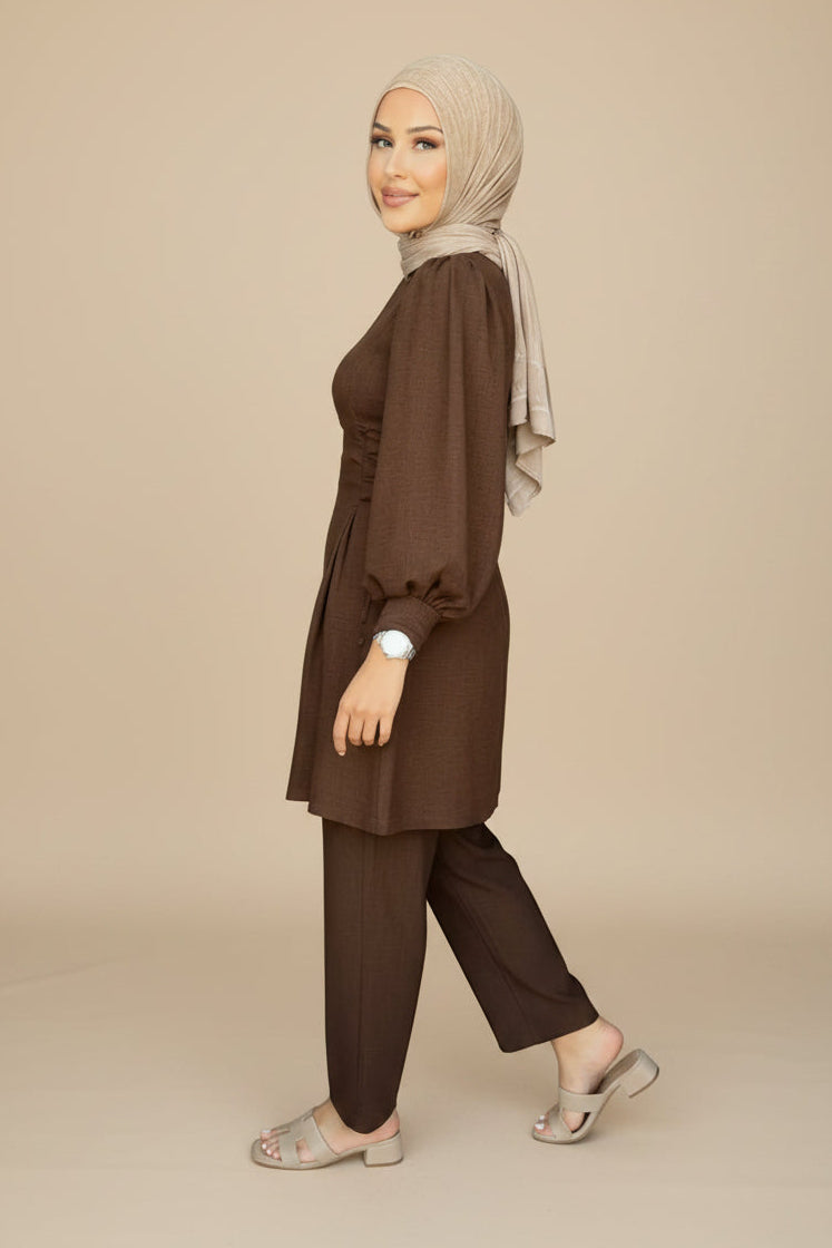 Muslim Women 2 Pieces Tops And Pants Suit Set - Daily Wear - #261215
