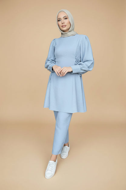 Muslim Women 2 Pieces Tops And Pants Suit Set - Daily Wear - #261215
